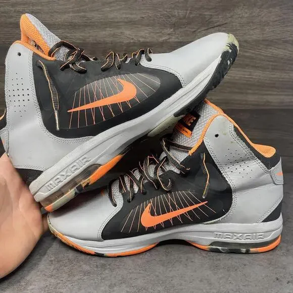Nike Air Max Actualizer Basketball Shoes Mens Size 8.5 Grey Orange 622041-005